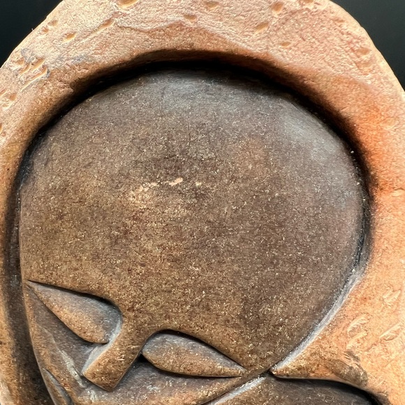 Red Stone Mother & Child Hand Carved In Zimbabwe sculpture statue home accents - Picture 2 of 11